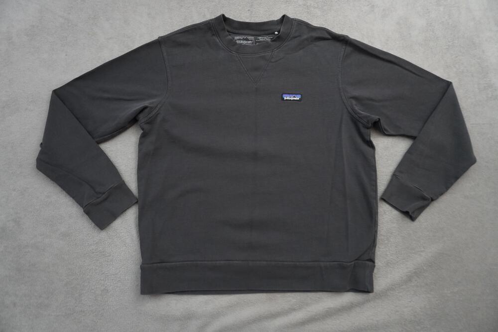 Patagonia Sweatshirt Mens Medium Gray Organic Cotton Crewneck Pullover Logo